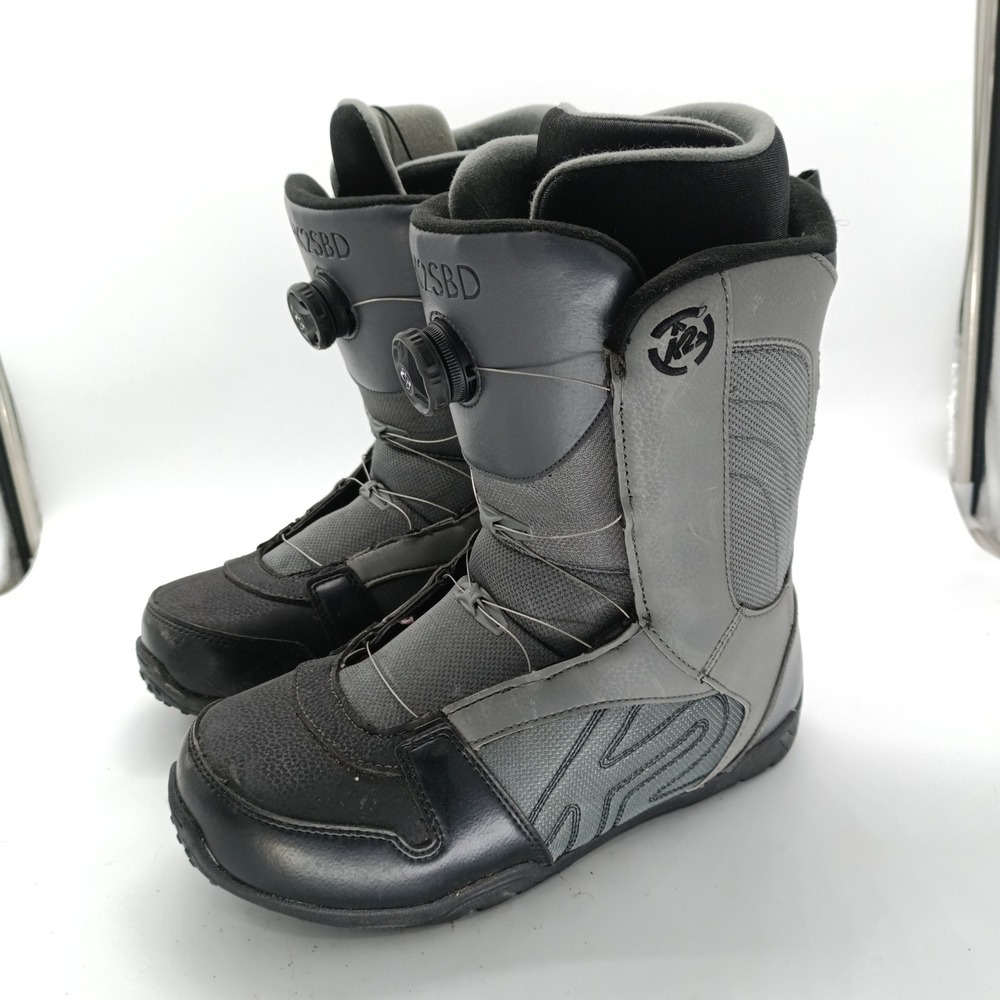 K2 Outlier BOA Snowboarding Boots Mens Size 11 Grey Black K2SBD All Mountain s2